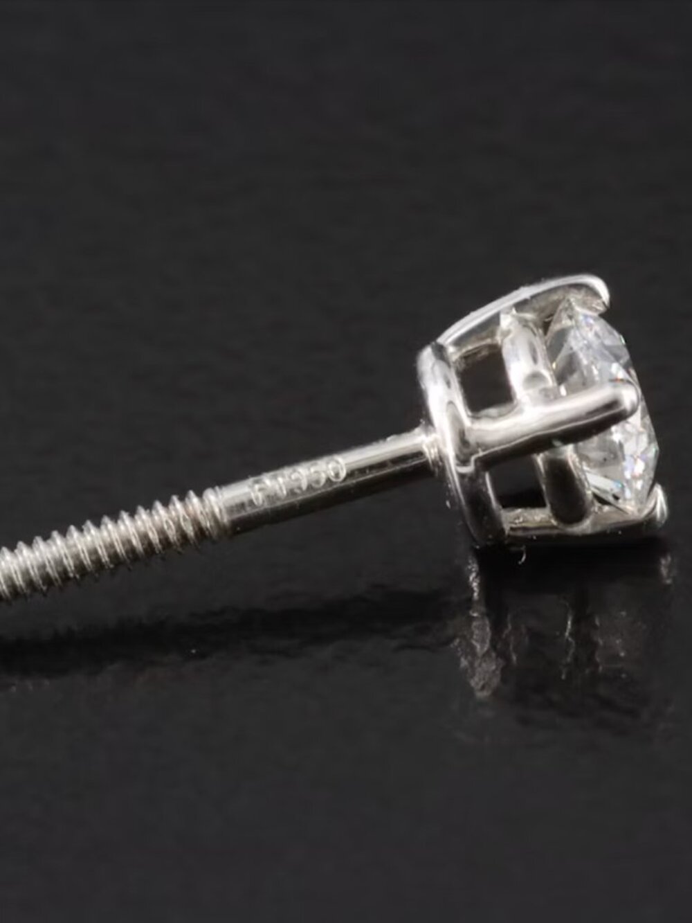 Tiffany & Co. Platinum 0.36 CTW Diamond Solitaire Stud Earrings - Picture 8 of 10